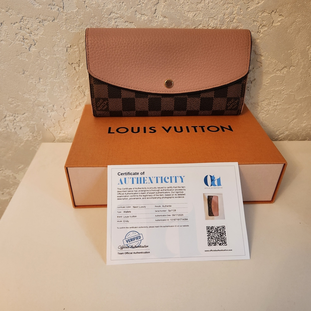 Louis Vuitton Pink and Brown Wallet
